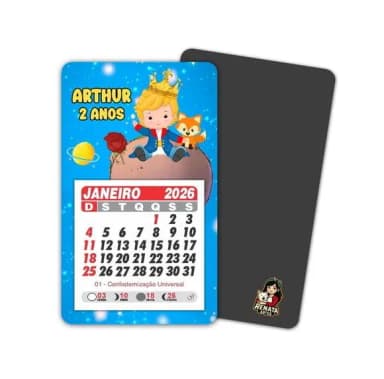Imã de Geladeira com Calendário Pequeno Príncipe