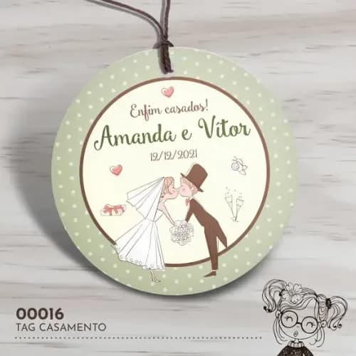 Tag Redonda Casamento - 00016