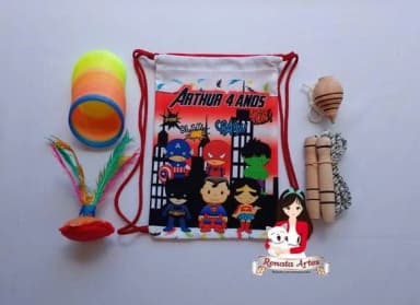 Mochila Boa Infância Tema Heróis Cute