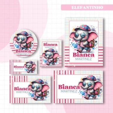 60 Etiquetas Escolares Personalizadas Prova D