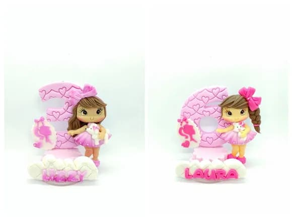 Vela Barbie Cachorrinha ou Gatinha (1 a 9 Anos)
