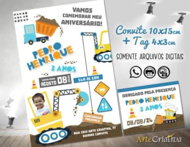 Convite Digital C/tag Construtor com Foto 2