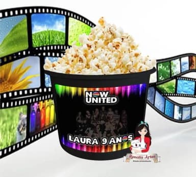Balde de pipoca personalizado now united