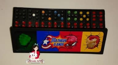 Dominó Personalizado Vingadores com Homem Aranha