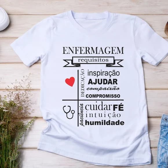 Camiseta Profissão Enfermagem