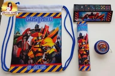 Kit Jogos na Mochila Transformers 2