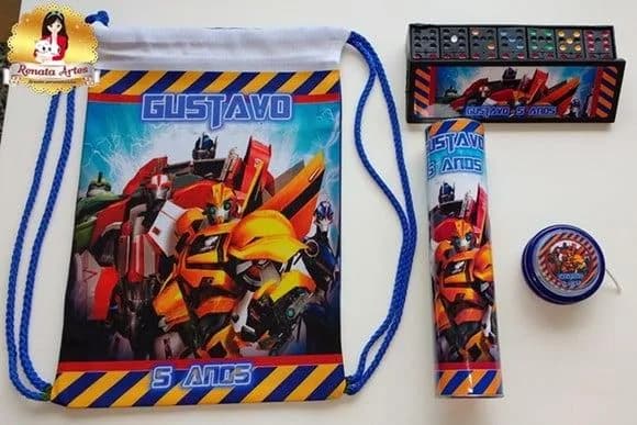 Kit Jogos na Mochila Transformers 2