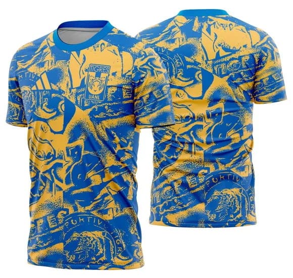 Arte Vetor Camisa Tigres Uanl Pre-jogo 2025-2026