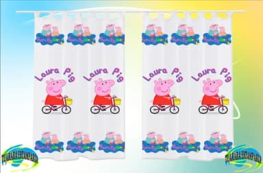 Cortina Personalizada Porquinha Pig Porca