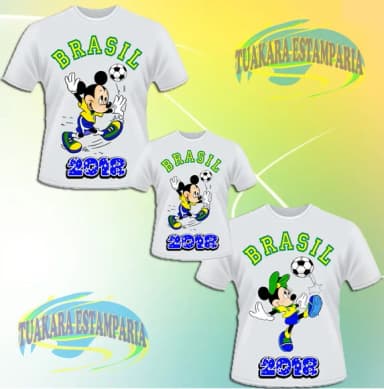 Kit 3 Camisetas Brasil - Copa