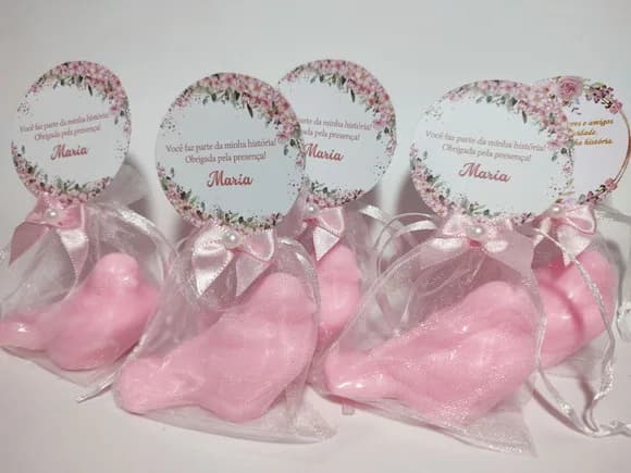 Lembrancinha 70 Anos: Sabonete Passarinho Perfumado