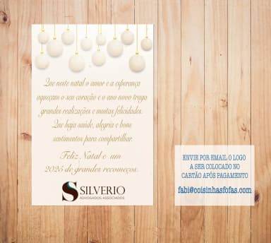 Cartão de Natal personalizado com logo empresa