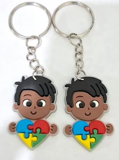 Chaveiro Menino Símbolo Autismo - 6 Unidade