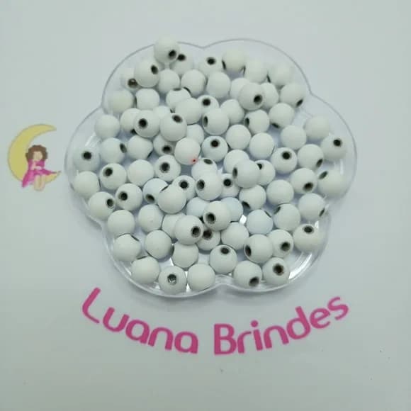 Bola Emborrachada Branca 10mm Pct 60 Unidades