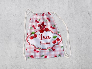 Mochilinha Personalizada para lembrancinhas da Cerejinha