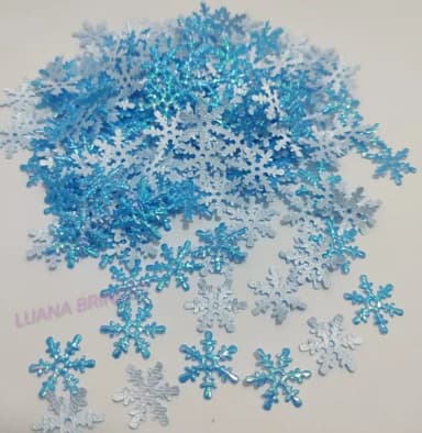 Mini Flocos de Neve - 15mm - Pct com 50 Unidades