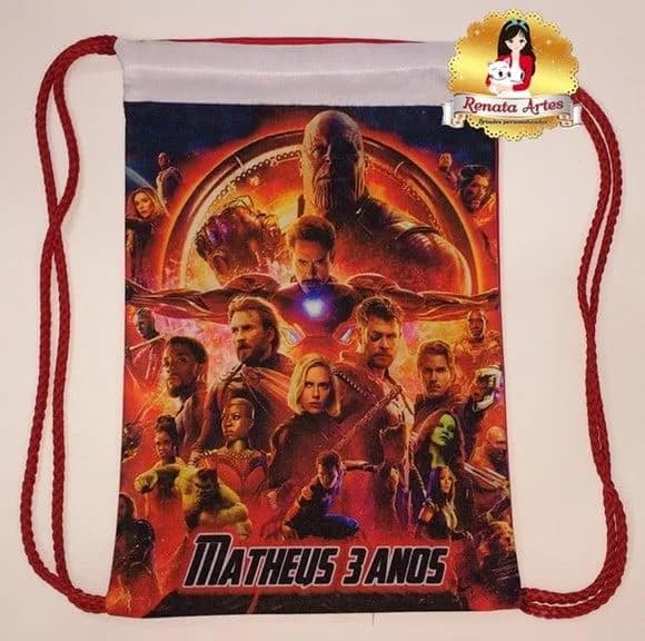 Mochila Personalizada Vingadores Guerra Infinita