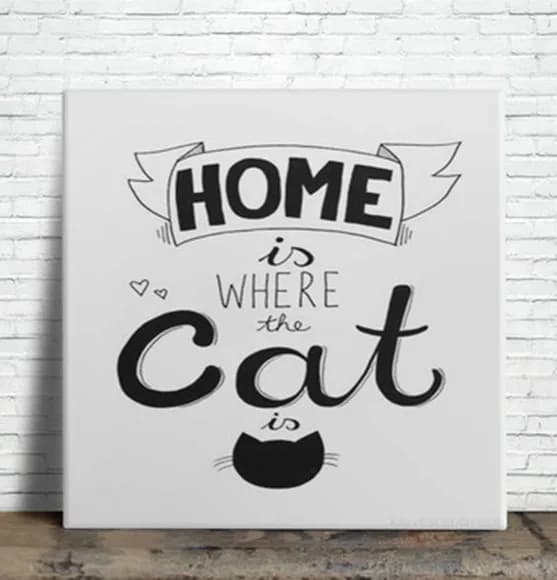 Azulejo Decorativo Home Is Where The Cat Is Gato
