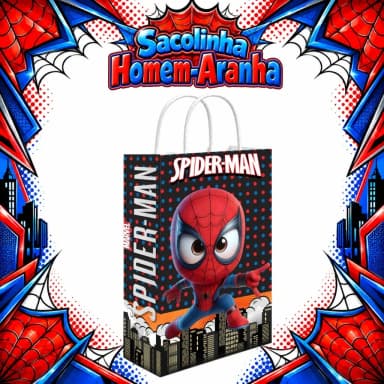 Arquivo de Corte SACOLINHA HOMEM ARANHA 09