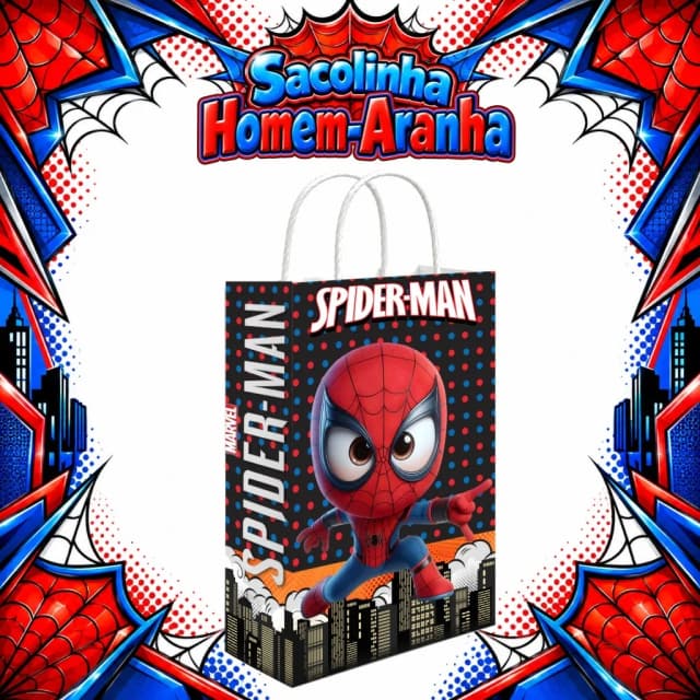 Arquivo de Corte SACOLINHA HOMEM ARANHA 09