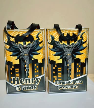 Sacolinhas Personalizada Batman Lembrancinhas Para Aniversário
