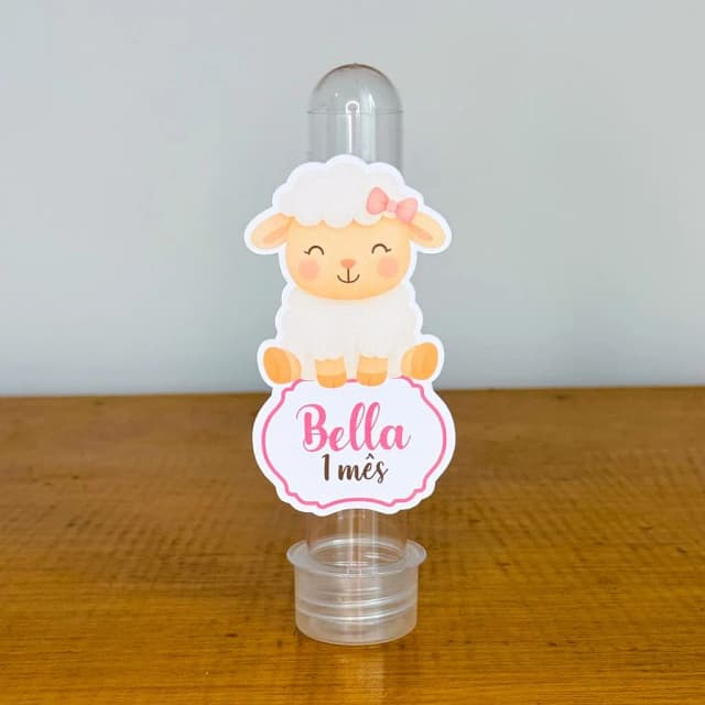 Apliques para Tubetes Personalizados OVELHINHA - Decoração de Festa | Lembrancinhas | Aniversário | Personalizados