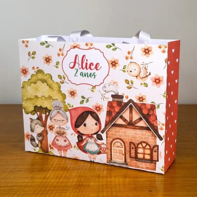 PEGUE E MONTE - Sacolinhas Personalizadas CHAPEUZINHO VERMELHO - Decoração de Festa | Lembrancinhas | Aniversário | Personalizados