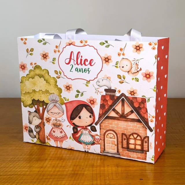 PEGUE E MONTE - Sacolinhas Personalizadas CHAPEUZINHO VERMELHO - Decoração de Festa | Lembrancinhas | Aniversário | Personalizados