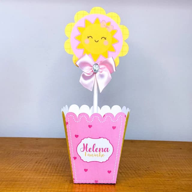 PEGUE E MONTE - Centro de Mesa RAIO DE SOL MENINA - Decoração de Festa | Lembrancinhas | Aniversário | Personalizados