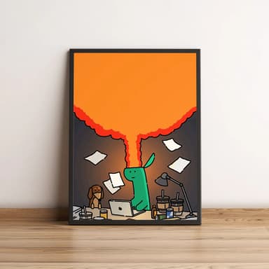 Quadro Personagem Colorido com Explosão Criativa 2650
