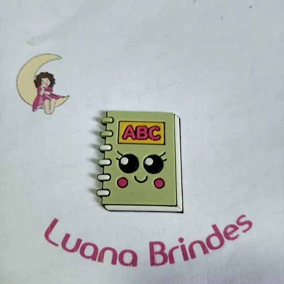 Aplique Escolar Livro Abc Emborrachado 3,2cm Pct 6 Unidades