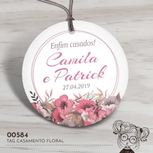 Tag Redonda Casamento - 00584