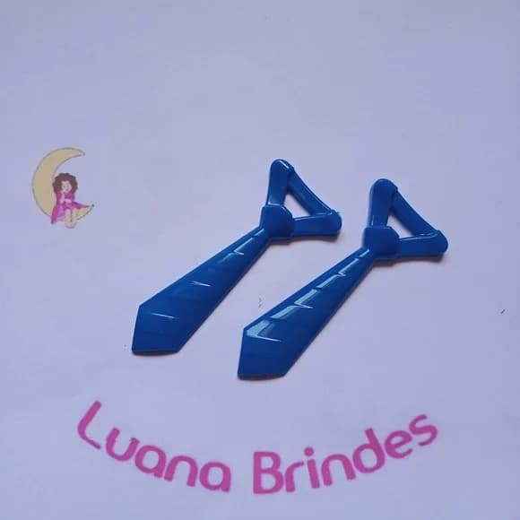 Pingente Gravatinha Azul Royal 5cm Pct 35 Unidades