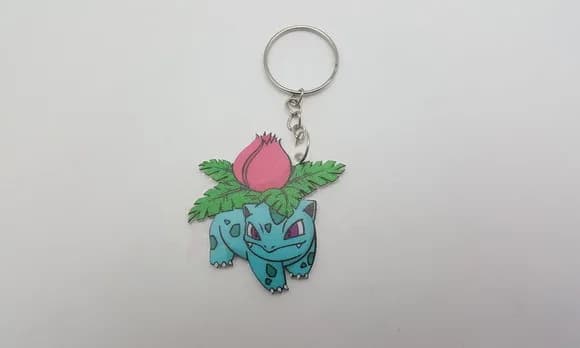 Chaveiro Pokémon Ivysaur em Acrílico Uv