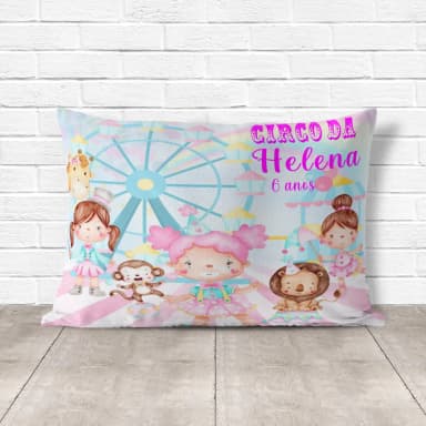 Almofada Personalizada lembrancinhas Circo Rosa
