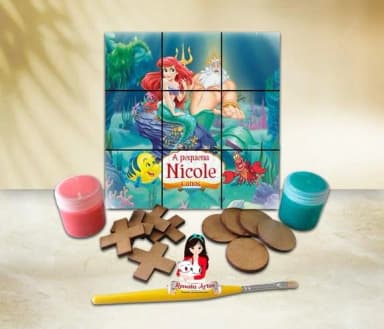 Jogo da Velha com Tinta Personalizado Ariel