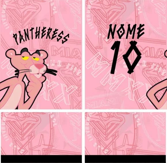Arte Vetor Camisa Interclasse Pantera Rosa 272