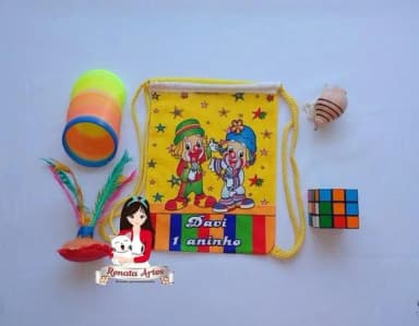Mochila Brinquedos Retrô Tema Patati Patatá