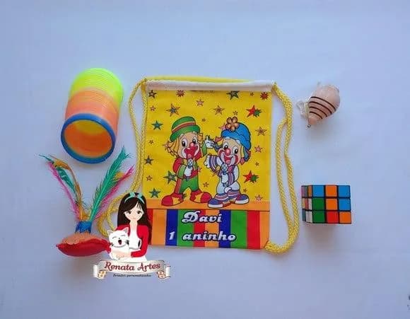 Mochila Brinquedos Retrô Tema Patati Patatá