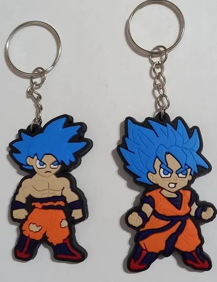 Chaveiro Goku Dragon Ball Emborrachado - 4 Unidades