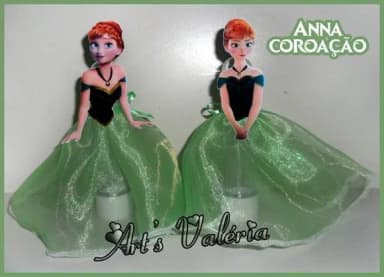 Tubete Frozen Anna Saia Organza Cristal - Valor Unitário
