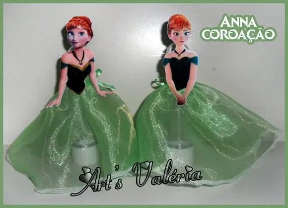 Tubete Frozen Anna Saia Organza Cristal - Valor Unitário