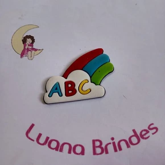Aplique Escolar Nuvem Emborrachado 3cm Pct 6 Unidades