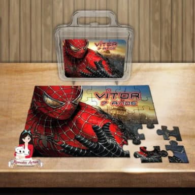 Quebra Cabeça Personalizado na Maleta Homem Aranha