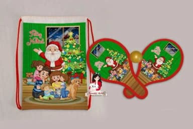 Mochila Ping Pong Tema Natal 2025