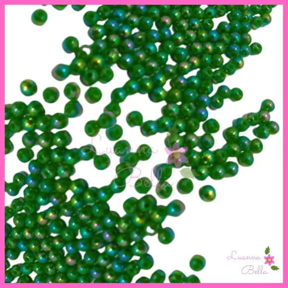 Missanga Leitosa Furta Cor Verde -Pct c/ 60 gramas