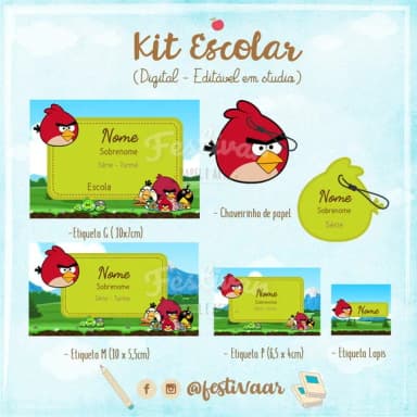 60 Etiquetas Escolares Personalizadas Prova D'agua
