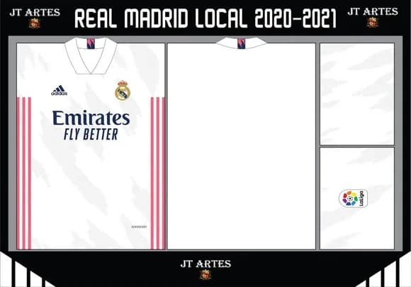 Vetor Camisa do Real Madrid Local 2020-2021
