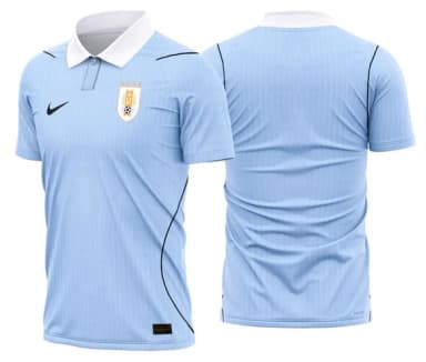 Arte Vetor Camisa Uruguai Titular 2026-28