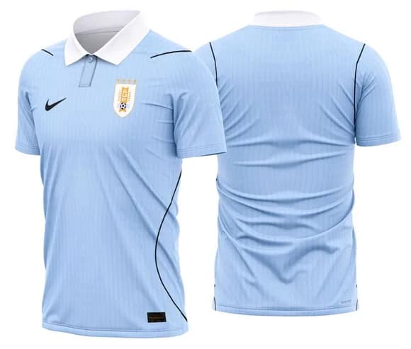 Arte Vetor Camisa Uruguai Titular 2026-28